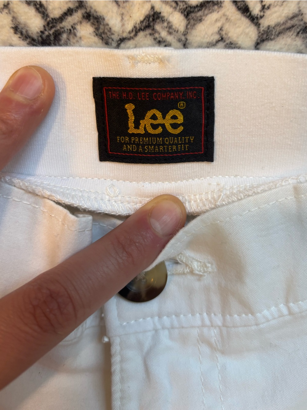 Lee Cotton Lightweight Stretchy White Cuffed Cargo Ankle Pants Capris Women’s XL - Picture 3 of 9